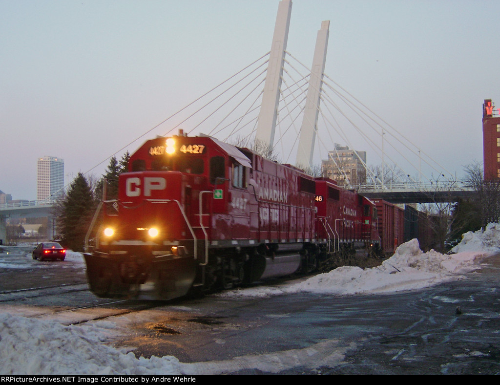 The Patrol arrives back at the yard in the last glow of sunset